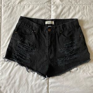 Midrise jean shorts